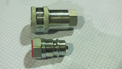Hydraulic couplings with poppet valve Pull to disconnect ISO A