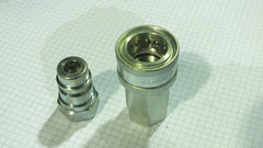 Hydraulic couplings with poppet valve Pull to disconnect ISO A