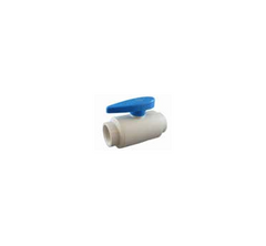 SANKING PVC 3001 SERIES BALL VALVE- BSP FEMALE - SMOOTH OPEN / CLOSE- WHITE BODY BLUE HANDLE
