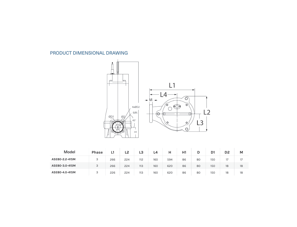 ASE SUBMERSIBLE CHANNEL PUMP