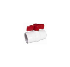 PVC BALL VALVES - SLIP PORT, T HANDLE, 800KPA RATING